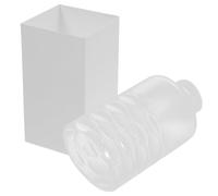 Moule en Silicone Cylindrique pour Bougies, Fabrication Maison | Souple et Finition Lisse, pour Bougies Piliers, Savonnette Artisanal, Rangement Compact, Blanc