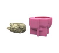 Moule en silicone d ’ orgue pour pots de fleurs en résine, 2, B | Ensemble de moulage en résine polyvalent pour la décoration de la maison et du bureau, le stockage de bijoux, les