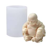Moule en silicone de Bouddha, savon souple de Bouddha souple 3D, moule en argile pour bougies d'aromathérapie, savon pour bougies que le roi faisait des gâteaux, tristes et artisanat en résine