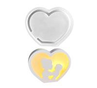 Moule en silicone de coupe de maman, moules à fondant, kit silicone moule en résine pour maman, qualité alimentaire en forme de cœur navires femmes amis décor à la maison amour anniversaire fêtes
