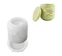 Moule En Silicone De Fleur De Relief 3D Avec Le Couvercle Pour Des Savons