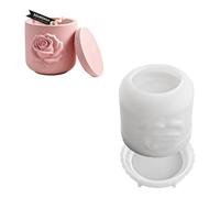 Moule En Silicone De Fleur De Relief 3D Avec Le Couvercle Pour Des Savons