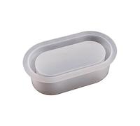 Moule en silicone de forme ovale pour pot de fleurs - Vase en résine pour béton, ciment et résine - Moule ovale pour décoration d'intérieur