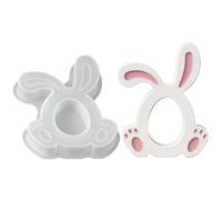Moule en silicone de lapin de Pâques, forme d'artisanat de Pâques avec lapin - moule à craie - idéal pour bricolage cadeaux festifs créations en plâtre ciment argile pour famille et amis