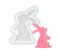 Moule en silicone de lapin de Pâques, moule de moulage de lapin en silicone, moule à bougie de printemps de Pâques fait à la main - artisanat de moulage polyvalent pour bougies, savon, plâtre, C