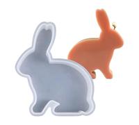 Moule en silicone de lapin de Pâques, moule en résine de lapin 3D - Moule à bougie fait à la main avec lapin 3D, décoration artisanale de texture douce pour faire de la glace, du savon, du plâtre, etc
