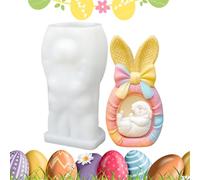Moule en silicone de lapin - Moule à gâteau en forme de lapin 3D, moules à | pour Pâques et printemps artisanat gâteau résine moulage bougie chocolat bonbons décoration maison