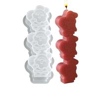 Moule en Silicone de Noël 3 Cavités Père Noël Élan et Sapin Réutilisable | Moule Souple DIY pour Argile pour Plâtre Argile Béton Arts et Artisanat Savon Le père Noël