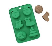 Moule en silicone de Noël, moule à bonbons de Noël - Moules à biscuits en silicone | Moule à biscuits de Noël, moule pour gelée et chocolat, outil de cuisson