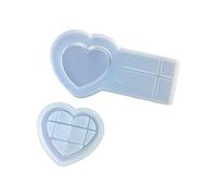 Moule en silicone de qualité alimentaire en forme de cœur pour la fabrication de projets de savon en résine avec démoulage simple et utilisation polyvalente
