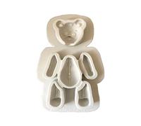 Moule en silicone de qualité alimentaire fait à la main en forme d'ourson pour fondant, chocolat