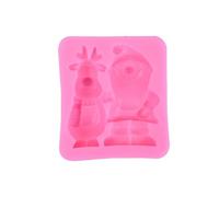 Moule en silicone de qualité alimentaire pour faire du chocolat, des bonbons, du savon en forme d'élan du Père Noël