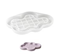 Moule en silicone de studio avec cavité lisse, bordure ondulée pour plateaux décoratifs, projets de moulage de pigments, de fleurs et de paillettes, forme époxy pour le travail du gypse, créateur de