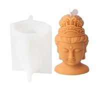 Moule en silicone de tête de Bouddha, résine époxyde, fabrication de savon, artisanat fait à la main, décoration en plâtre, outil de coulée de tête