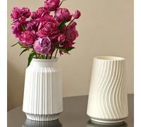 Moule en silicone de vase torsadé minimaliste nordique, design rayé à vagues verticales et colonne romaine. Moule de moulage en ciment, béton, plâtre, résine époxy pour vase à fleurs hydroponique. Déc