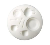 Moule en silicone décoratif - GRAINE CREATIVE - Diamètre 7 cm - Épaisseur 0,9 cm - Multi-usage - Pâte polymère - Plâtre