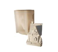 Moule en silicone délicat en forme de châteaux pour l'art du plâtre, robuste et flexible pour les amateurs d'artisanat et de décoration de la maison Motifs détaillés de châteaux