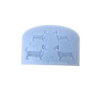 Moule en silicone détaillé en forme de chien avec breloque antiadhésive facile à démouler, parfait pour les porte-clés faits à la main, moule époxy facile à démouler