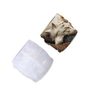 Moule en silicone détaillé en forme de tête de loup pour résine, bijoux, béton, pot de fleurs et projets de décoration créative en relief