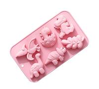 Moule en silicone dinosaure 6 cavités - Moule à gâteau mignon de dessin animé | Décoration de gâteau dinosaure, moule à bonbons pour chocolat, fabrication, moules à pâtisserie pour fête d'anniversaire