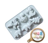 Moule en silicone dinosaure, moules à chocolat dinosaure - 6 moules en silicone différents pour dinosaures, moule animal en silicone pour, moules à bonbons en silicone dinosaure pour