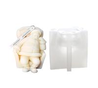 Moule En Silicone Du Père Noël - TenPointFiveByTenPointThreeByNinePointEightCentimeter Moule À Bougie De Noël, Père Endormi Mignon Sur Une Chaise, Artisanat Décoratif En Résine Pour Table, Savon