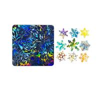 Moule en silicone effet arc-en-ciel exquis pendentifs flocon de neige moules en résine porte-clés époxy décoration de Noël flocon de neige en silicone fournitures d'artisanat bijoux pendentif