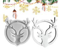 Moule En Silicone Élan - Moule Silicone Tête de Cerf avec Bois pour Plâtre | Animal Anti-Adhérent Démoulage Facile Pour Aromathérapie Bougie Pendentif Savon Artisanat Résine Plâtre - Pour Résine