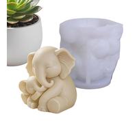 Moule en silicone éléphant - Décorations 3D mignonnes | Moules de savon animaux pour fête d'anniversaire, bureau, maison, chambre, bureau, dortoir, appartement, coulée en résine, argile, bougie, DIY