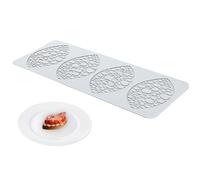 Moule en silicone en dentelle 4 cavités en forme de feuille - Moules en dentelle antiadhésifs - Flexibles de qualité alimentaire - Réutilisables - Résistants à la chaleur - Moules en silicone pour fon