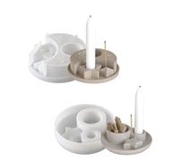 Moule en silicone en forme d ' étoile et de lune pour la fabrication de bases de bougies et de supports d ' encens pour la décoration de la maison et la fabrication de cadeaux, outil de fabrication de