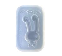 Moule en silicone en forme d ' oreilles de lapin, simple à utiliser, pour projets d ' artisanat et cadeaux faits à la main, nettoyage facile pour les amateurs d ' artisanat, moule d ' art en résine