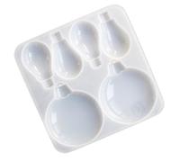 Moule en silicone en forme d'ampoule pour pendentif en résine à suspendre, parfait pour les décorations de Noël et la fabrication de cadeaux