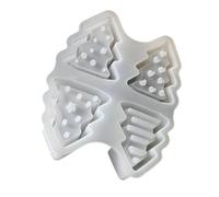 Moule en silicone en forme d'arbre de Noël à 4 cavités pour photophore - Décoration de vacances - Moule pour décoration de maison