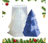 Moule en silicone en forme d'arbre de Noël - Décoration festive facile à libérer - Outils d'artisanat pour plâtre, bougies, savon, résine époxy, savon, décoration d'intérieur