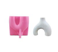 Moule en silicone en forme d'arche géométrique pour la fabrication de pots de fleurs et pots de fleurs pour moulage de résine