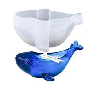 Moule en silicone en forme de baleine de mer pour fabrication de statues d'animaux de baleine de mer | Moule en silicone fait à la main pour conteneur de bonbons, bocaux