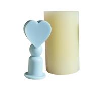 Moule en silicone en forme de bâton de marche en forme de cœur, moule polyvalent pour résine époxy, bougies faites à la main, savon et projets de pâtisserie