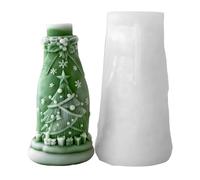 Moule en silicone en forme de bouteille de Noël en relief pour résine, savon, chocolat, décoration de la maison, moule en silicone de Noël