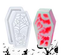 Moule en silicone en forme de cercueil | Abat-jour décoratif pour argile | Décoration artisanale d'abat-jour de table d'Halloween pour salon, bureau, chambre à coucher, salle de bain, entrée