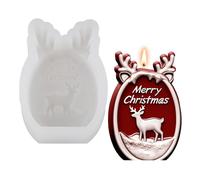 Moule en silicone en forme de cerf de Noël pour savon fait à la main, décoration de Noël, fournitures de fabrication parfumées de rennes