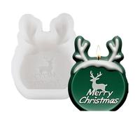 Moule en silicone en forme de cerf de Noël pour savon fait à la main, décoration de Noël, fournitures de fabrication parfumées de rennes