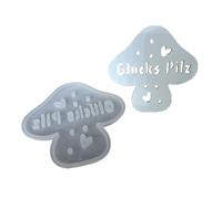 Moule En Silicone En Forme De Champignon Créatif Avec Insert Lumière LED Lampe Nuit Élégante Fabrication Moule Décoration Chambre À Coucher Décoration Chambre À Coucher