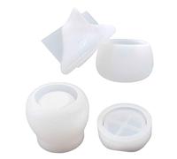 Moule en silicone en forme de champignon pour pot de rangement fait à la main, ciment, argile, époxy, décoration d'intérieur, pot en résine avec couvercle, ensemble de moules pour boîte à bijoux