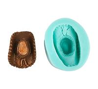 Moule en silicone en forme de chapeau de cowboy pour fondant, chocolat, bonbons, gelée, plateau de cuisson, outil de moulage de savon, fondant, chocolat, gelée