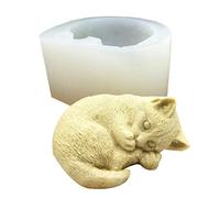 Moule en silicone en forme de chat pour loisirs créatifs, joli design de dessin animé 3D, polyvalent pour savon, bougies, gâteaux en mousse, démoulage facile, durable et réutilisable, parfait pour la