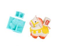 Moule en silicone en forme de cheval, Get rich immediately | Moule en silicone animal à démoulage facile pour le moulage d ' ornements de savon, le moulage de résine, l ' ornement