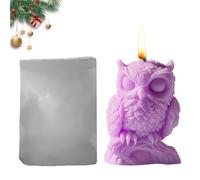 Moule en silicone en forme de chouette, bougie en forme de chouette, statue de chouette, pour débutants, amoureux des animaux, formes de statues d'animaux, couple familial, plaisir pratique pour