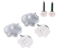 Moule en silicone en forme de cochon trèfle à quatre feuilles, cochon porte-bonheur, étoiles, cœur, moule en silicone, moule, cochon, trèfle à quatre feuilles, moule 3D, moule en silicone pour le