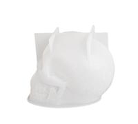 Moule en silicone en forme de crâne 3D - Moule de bricolage flexible en résine - Outil de sculpture en plâtre détaillé pour la décoration d'Halloween, l'art, la résine époxy, le savon, la fabrication
